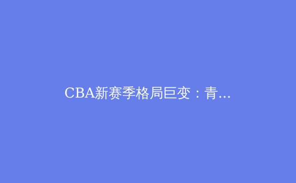 CBA新赛季格局巨变：青年军崛起与老牌强队的战略转型 - 4